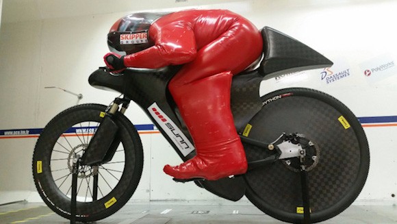 Barone’s bike and speed suit